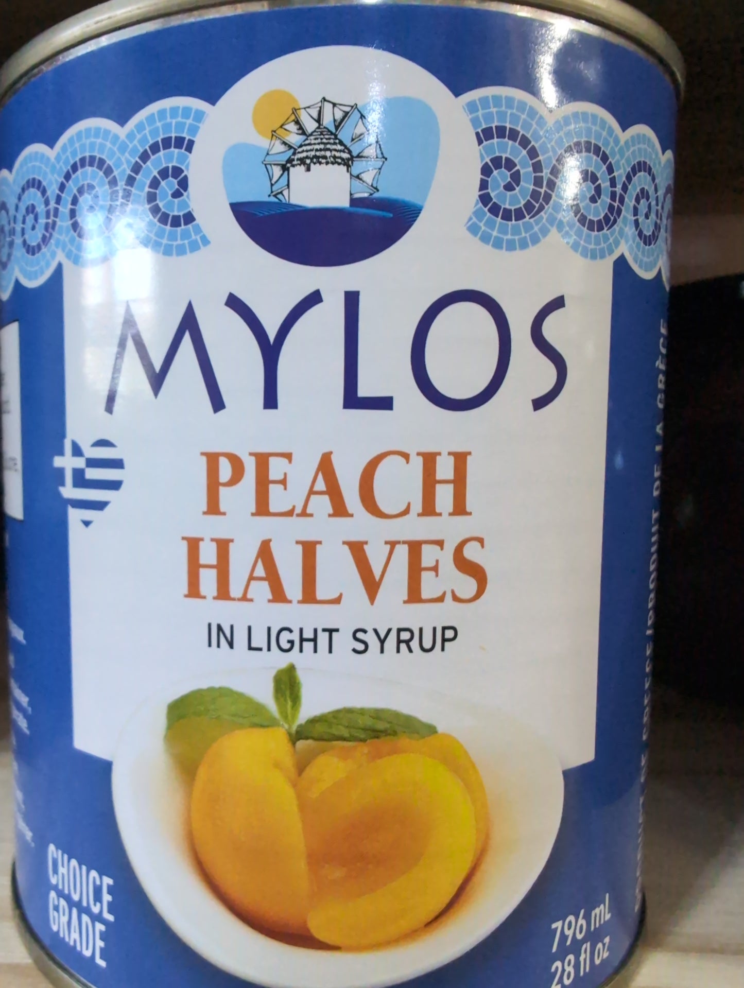 Mylos Peach Halves in light syrup 796ml