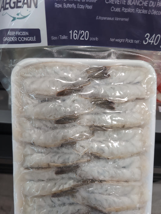 Aegean Pasific White Shrimp butterfly 340g