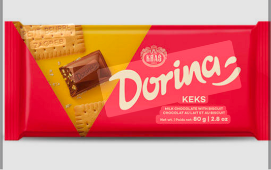 Kras Dorina Chocolate Bar milk with biscuits 80g
