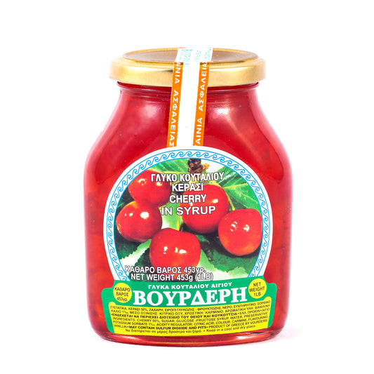 Vourderis Cherry in syrup jam 454g