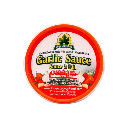 Grape Leaves Food Middle Eastern Style Garlic Sauce Habanero Hot 453g