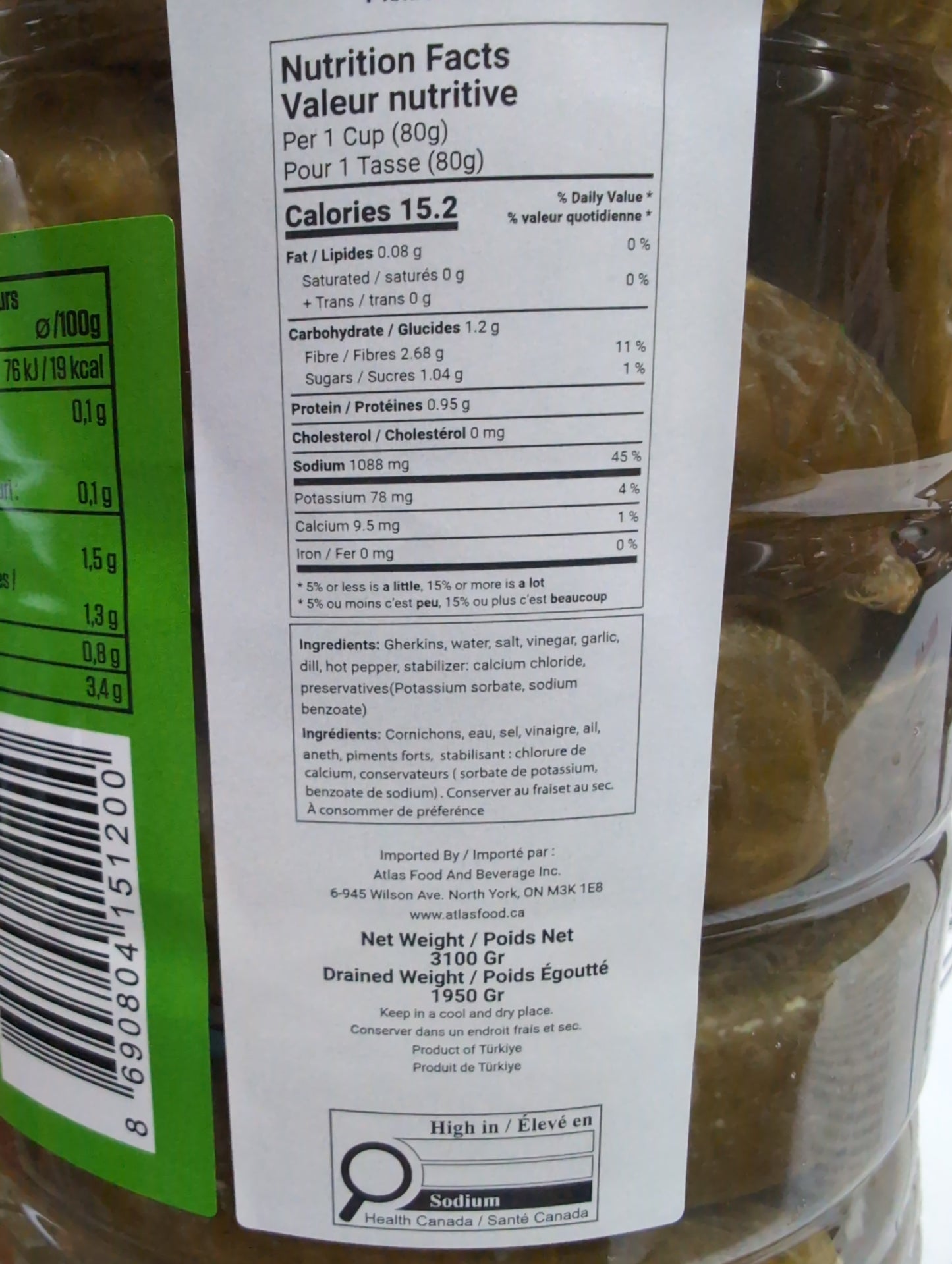Suntat Pickled Cucumber 3100g