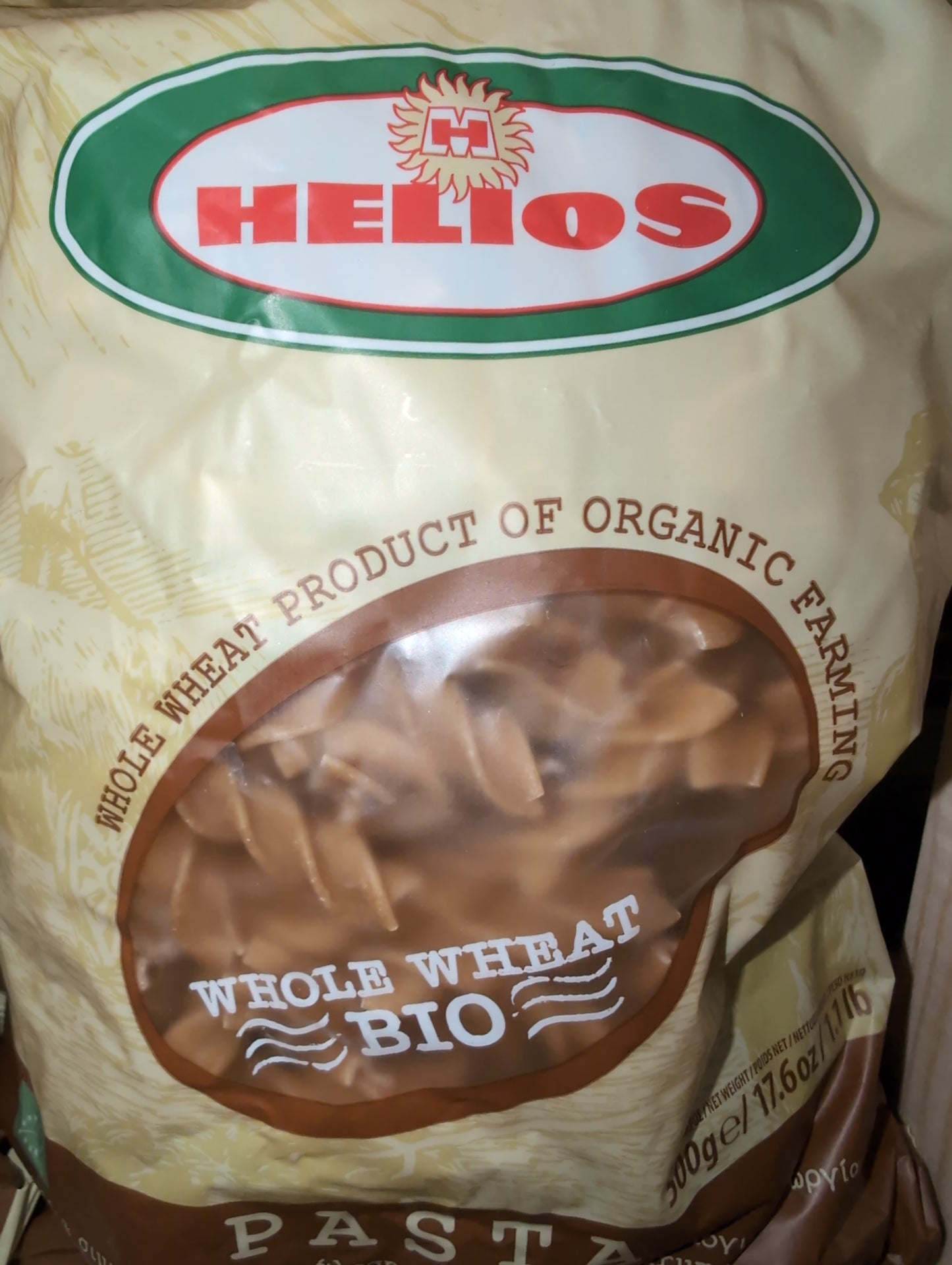 Helios Fusilli Twist Pasta whole wheat organic 500g