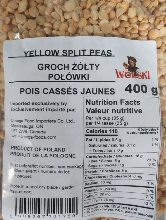 Wolski yellow split peas 400g