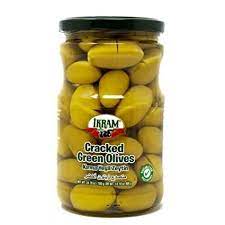 Ikram Cracked Green Olives 700g