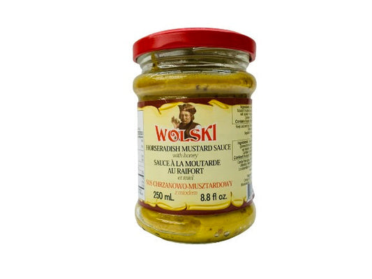 Wolski Horseradish Mustard Sauce with honey 250ml