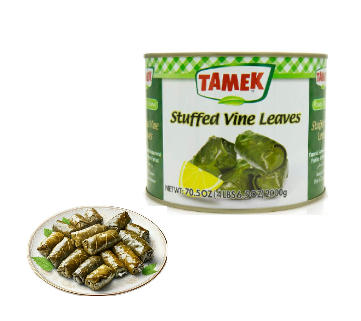 Tamek Ready Meal Stuffed Vine Leaves Dolmades Sarma 2000g