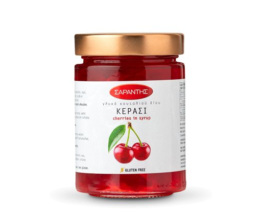 Sarantis sour cherry in syrup jam spoon sweet 453g