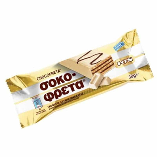 Ion Sokofreta Wafer white chocolate covered 38g