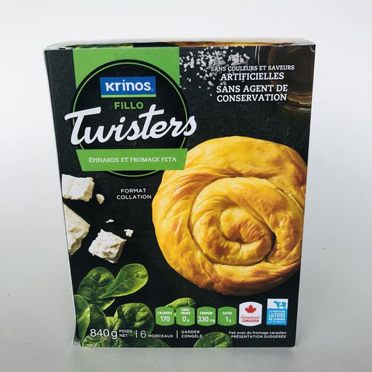 Krinos Fillo Twisters Spinach and Feta Cheese 6pieces 840gr
