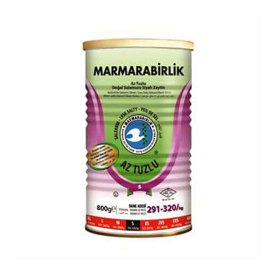 Marmarabirlik  Natural Black Olives Low Salt 800g
