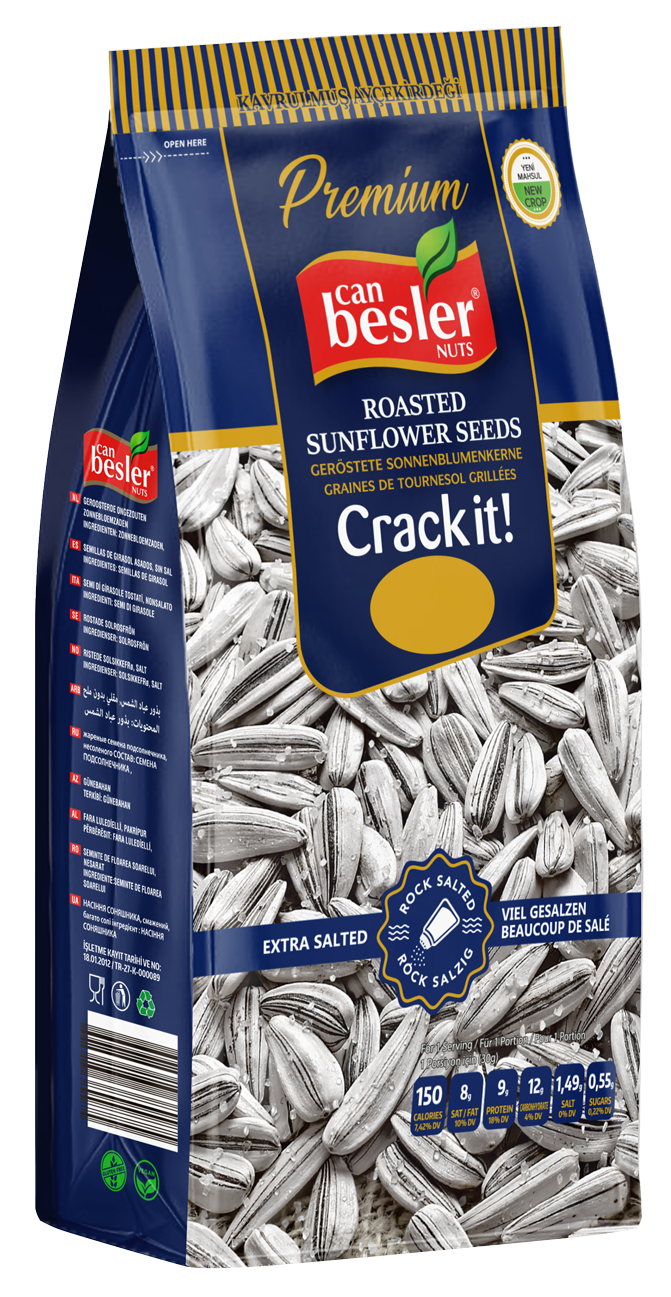 Canbesler Roasted White Sunflower Seeds Extra Salted